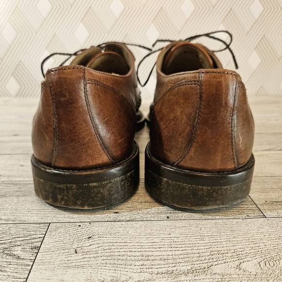 Saks Fifth Ave S5A Woven Leather Lace Up Oxford Dress Up Shoes Size 10.5 M 5889 - Picture 5 of 11